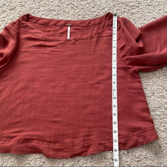 Free People Stars Aligned Crop Top Bell Sleeve S - Picture 9 of 9